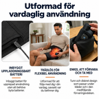 Nordiva Höftbälte – 3-i-1 Värme, Massage & Rödljus